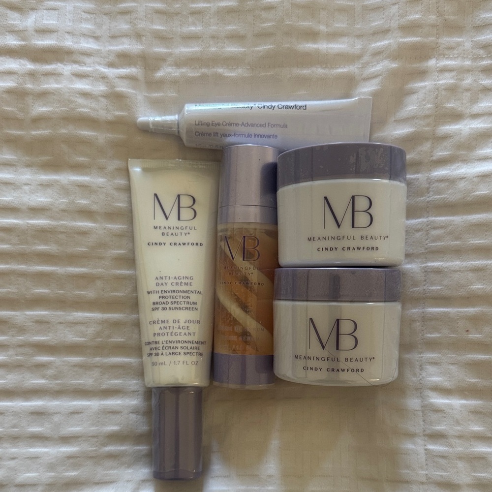 Meaningful Beauty Skincare Collection with White and Purple Accents